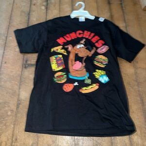 Scooby Doo Munchies Graphic Print T-Shirt - Unisex Large L - Black Multi-Color